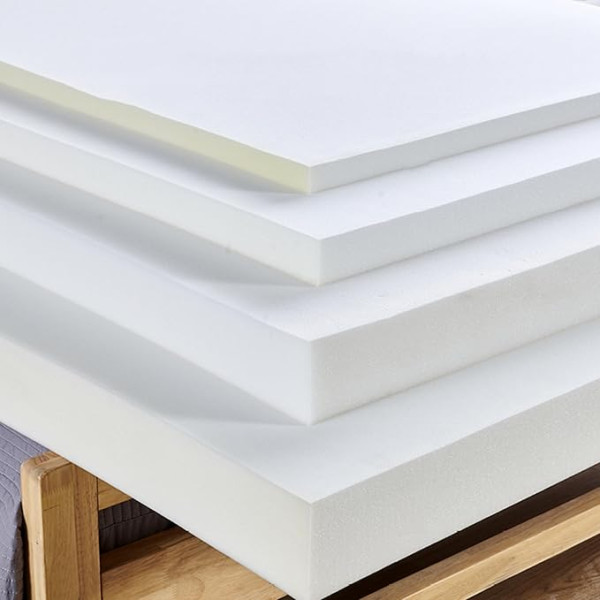 Hochwertige Ersatzpolsterung aus hochdichtem Schaumstoff, fester Polsterschaum für Gartenbank, Sofasitzpolster und Sessel, dick 8 cm, 40 x 40 cm Polsterzubehör