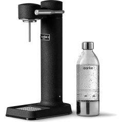 Aarke Carbonator 3 Water Carbonator, Stainless Steel Casing, Soda Water Carbonator, Including BPA Free PET-Bottle, Compatible with 60 L / 425 g Sodastream Cylinders