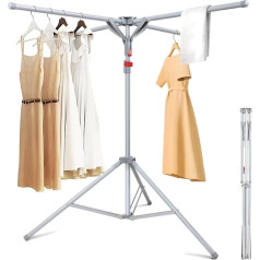 ANEWSIR Standing Dryer Clothes Airer High Foldable with 4 Wings Clothes Line Clothes Dryer Stand for Balcony, Indoor, Outdoor