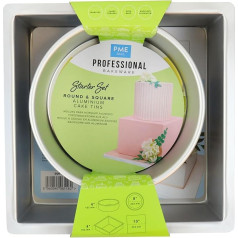 PME Cake Tin Starter Bundle Set with 2-101 mm Deep Moulds