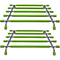 Pro Home Küchenuntersetzer, Premium-Arbeitsplattenschoner, Edelstahlständer, hitzebeständig, rutschfest, für heiße Kochtöpfe und Pfannen, Grün, 2 Stück