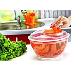 Large Salad Dryer, Easy to Rotate, Large Vegetable Washing Machine, Manual Salad Spinner, Vegetable Dryer, Plastic Strainer, Durable Strainer