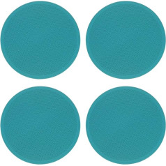 sourcing map Silicone Trivets Round Non Slip Hot Pots and Pans Heat Resistant for Kitchen Hot Dishes Table Worktops Cyan 4 Pack
