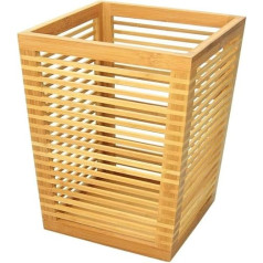 Woodquail Waste Paper Bin Office Home Bathroom Natural Bamboo