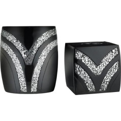 Popular Bath Sinatra Modern Bathroom Accessories Set Waste Basket and Tissue Box Modern Classic Contemporary Decorative Beautiful Designs Bathroom Decor Set for Home Luxury Bathroom Set