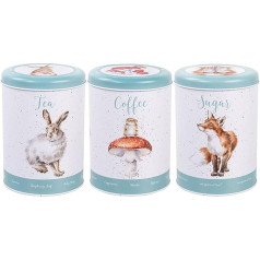 Wrendale Designs Hannah Dale The Country Set Tea Coffee and Sugar Canisters 155 x 110 mm