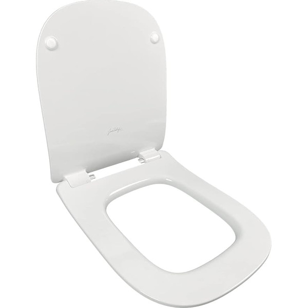 Jacob Delafon - Struktura E70025 Thermodur Compact Extra Flat with Progressive and Removable Lowering Mechanism, Metal Hinges, White