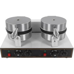 Double Waffle Iron 2400 W, Quick Heating Non-Stick Coating Insulated Handle Commercial Waffle Machine for Delicious Waffle Maker Waffle Machine (EU Plug 220 V)