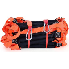 Meidansini Rope Ladder, 8 m Emergency Fire Ladder, Training Soft Ladder, Flame-Proof Cable Ladder, 2-3 Floors, Reusable Window, Balcony, Tree House, Safety Rescue Ladder