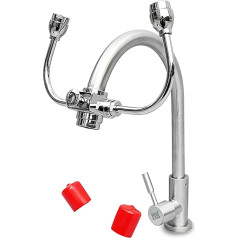 ZGYOZMNG Augenspülstationen, am Wasserhahn montierte Augenspülstation, Erste-Hilfe-Notfall-Augenspüleinheit, Augenspüldusche für Waschbeckenbefestigung, Waschbeckenmontage