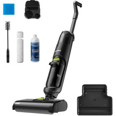 EUREKA NEW400 Wet/Dry Vacuum Cleaner Wireless, Smart Wet Dry Vacuum Cleaner with Dual Tank Design, Self-Cleaning Floor Cleaner, Lightweight Mop Vacuum Cleaner Wireless for Hard Floors, Pet Hair, Food