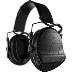 Sordin T2 Ear Defenders - Hearing Protection According to Military Standard with Leather Headband - Active and Electronic