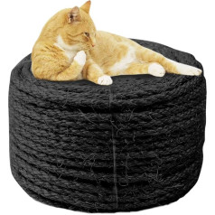 Mouhiv Sisal, Jute Rope for Repairing and Replacing Cat Scratching Posts, 100% Natural Braided Craft Cord for DIY Kittens, Scratching Kicker Toy, Home Office Garden Decoration, Recycling