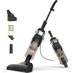 Newlux - Vacuum Cleaner with 2-in-1 V900 Cable, Vertical and Hand, 800 W, 2 Litre Tank, 16.5 kpa and Triple Sist. Filtering (F.HEPA) | Accessories for Pets | 5 m Action | Energy Efficiency A (Black)