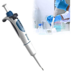 GBHJJ Pipette with Adjustable Volume - Single Channel Pipette, High Accuracy 100-1000 Ul Manual Liquid Micropipette, with 200 Pieces Clear Disposable Pipette Tips, 20-200ul