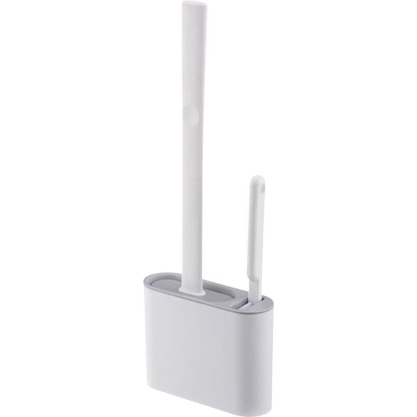 RUTAVM Klobürste Toilettenbürstenhalter, Badezimmer-WC-Pinsel und Halterungs-Sets mit langem, Langen Kunststoffgriff und weichen flexiblen Borsten für Badezimmer