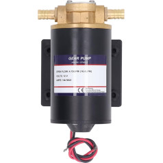 Selbstansaugende Zahnradpumpe, elektrische Flügelzellenpumpe, Messingventil, Gummibasis, 4,75 GPM, 18 LPM, hohe Effizienz für Schiffe, Wohnmobile, Automobile, landwirtschaftliche (DC12V)