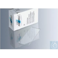 Marienfeld Soda Lime Glass Microscope Slides with 90° Ground Edges without Matte Edge, Standard Packaging, 76 mm Length, 26 mm Width, 1 mm Thickness, 2500 Pieces