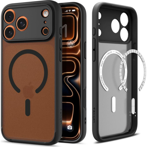 Spigen Aizsargvāciņš iPhone 17 Pro Ultra Hybrid MagSafe - melns
