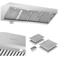 Ēdināšanas nojume ar motora apgaismojumu STAL 200 cm 1500m3/h 255 W