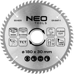 Neo Tools Zāģa asmens, platzāģis, 180 x 30 mm, 60 zobi