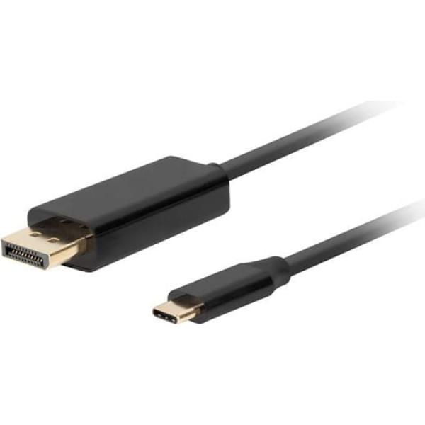 Kabeļa usb-c(m)->displayport 1.8m 4k 60hz melns