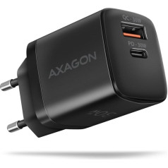 Axagon Acu-pq30 tīkla lādētājs, pd & qc 30 W, qc3.0,4.0/afc/fcp/pps/apple, melns