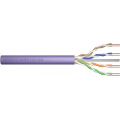 Instalācijas kabelis cat.6, u/utp, eca, awg 24/1, pvc, 305m, violets, kartona kārba