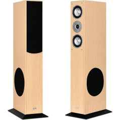 mohr SL15 Floor Standing Speakers Oak Speaker Boxes, HiFi Sound at an Affordable Price, Elegant HiFi Standing Boxes Made of Wood, Suitable as Stereo Speakers or Home Cinema Speakers