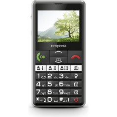 emporia PURE-LTE, Senior Mobile Phone 4G, Button Mobile Phone without Contract, Mobile Phone with Emergency Button, Black