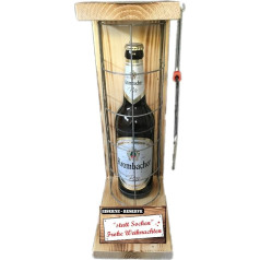 Instead of Socks Merry Christmas | Iron Reserve Krombacher Gift Including Saw | Grid | Funny Gift for Mother Father Brother Sister for Christmas | Gift Set | Beer Gift Set