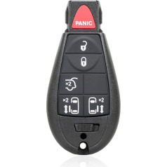 MACHSWON Replacement Remote Control for Dodge Grand Caravan for Chrysler Town and Country 6 Buttons with Door Key Chip 46 Black M3N5WY783X 433MHz