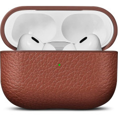 Woolnut Leather Case for AirPods Pro 2nd Gen - Cognac Brown