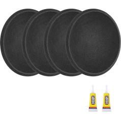 sourcing map Lautsprecher-Staubkappen, 82 mm Außendurchmesser, Kuppel-Papierkappe, Subwoofer-Spulen-Abdeckkappen mit Reparaturkleber für Lautsprecher, Dekoration, Zubehör, Reparatur, 4 Stück