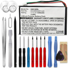 subtel, Battery Navi Compatible with Garmin Nüvi 1490, Nüvi 1490T, Nüvi 1450 (1250 mAh, 3.7 V) + Tool Set Replacement Battery ED38BD4251U20 361-00019-14