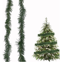 duoyif Fir Garland, 3 Pieces, 2 m x 9 cm, Artificial Fir Christmas Garland, Fir Garlands, Christmas Tree Garland for Decoration, Christmas Parties, Gardens, Doors, Fences, Stairs, Christmas Tree