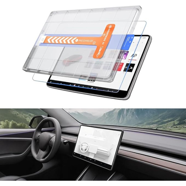 CDEFG Compatible with 2025 2026 Tesla Model Y Juniper Navigation Protective Film Tempered Glass QHD 16 Inch Scratch-Resistant GPS 9H Screen Protector Car Navigation Film Model Y 2025 Accessories (Car