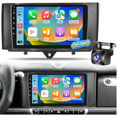 Android Car Radio for Mercedes Benz Smart Fortwo 2011-2015, 9 Inch Stereo with Wireless CarPlay & Android Car, GPS Navigation, DSP Sound, Dual USB, Support AHD Rear View Camera, Steering Wheel Control