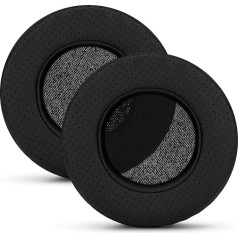 Brainwavz Round Memory Foam Ear Pads - Suitable for Many Large Headphones SteelSeries, HD668B, ATH, AKG K553, HifiMan, Philips, Fostex, Sony and More (Perforated Black)