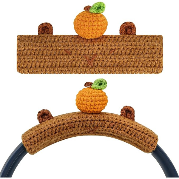 Geekria Knitted Fabric Headband Cover Compatible with Bose QC45 QC35 II Sony WH-1000XM4 Beats Solo4 Studio3 JBL Tune 720BT Headphones Easy DIY Assembly Brown