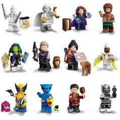 LEGO Marvel Series 2 Mini Figures: Complete Set with 12 Mini Figures: Beast Wolverine Moon Knight Hawkeye - Includes Calendar Man Capes - Superheroes 71039