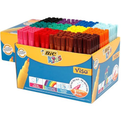 BIC Kids Visa Felt Pens - Assorted Colours, Classpack of 288