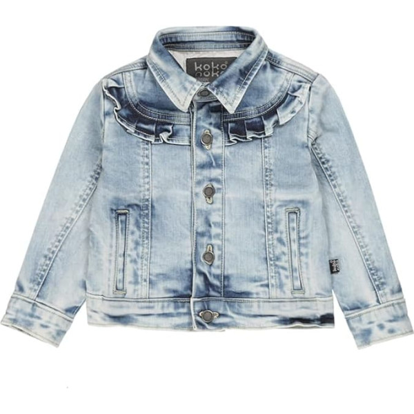 Koko Noko Baby Girls' Denim Blue with Ruffles Jacket