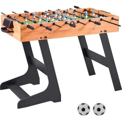 VEVOR Folding Table Football Table Standard Size (1065 x 605 x 810 mm), Foldable Indoor Kicker Table for Home, Family and Playroom, Set Including 2 Balls Easy to Store Game Table