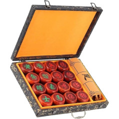 Yardwe Chinese Chess Board Game Wooden Chess Board Set for Adults and Indoor Outdoor Toy for Chess Teachers and Family