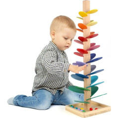 KABENFIS Wooden Marble Run Sound Tree Educational Toy for Children
