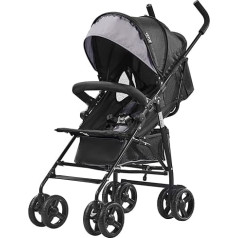 VEVOR Lightweight Stroller Compact Easy Fold with Adjustable Backrest Hood Carbon Steel Frame Large Storage Basket Cup Holder Stroller with Umbrella