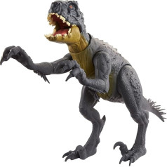 Jurassic World HBT41 Battle Action Scorpios Rex with Sound Effect, Camp Cretaceous with Movable Joints + Claw, Whipping Tail & Roaring Sound, Dinosaur Toy, from 4 Years