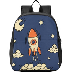 ISAOA Kids Travel Backpack Cartoon Rocket Star Moon Kids Backpack Nursery Preschool School Bag #14 M, #14