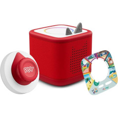 tonies Toniebox 2 Tonieplay Bundle Including 1 Tonieplay Game + Controller: Lalalinos, Red, Audio Player for Audio Books, Songs, Sleep and Tonieplay for Children